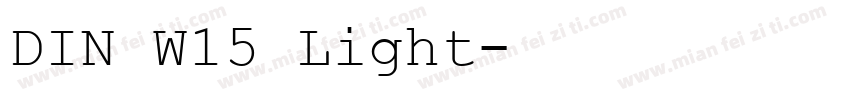DIN W15 Light字体转换